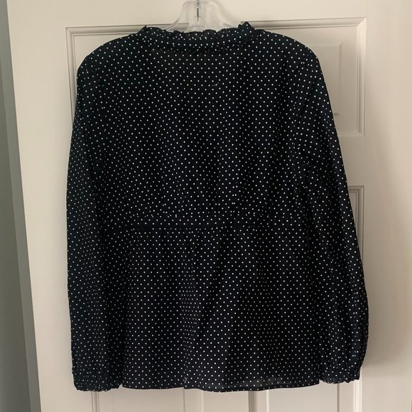 2/$25 Jones New York Black/White polka dot blouse - Size Medium - Picture 3 of 9